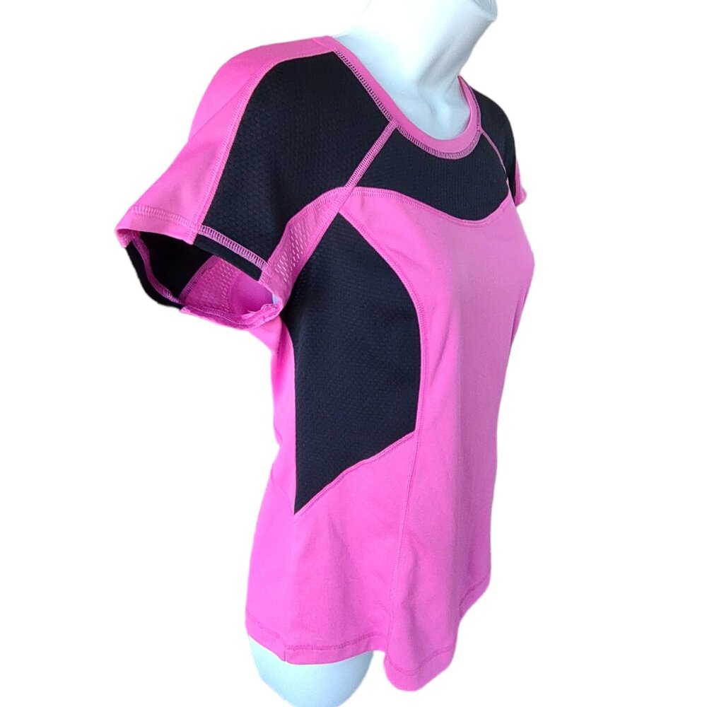 FILA Activewear Top Large Pocket Sz S Fuchsia Black - Picture 5 of 14